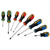 XTrade 8 Piece Screwdriver Set in Case Slotted Phillips and Pozi