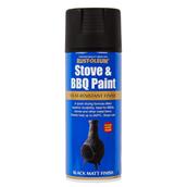 Rustoleum Stove and BBQ Paint Black Matt Finish 400ml Spray