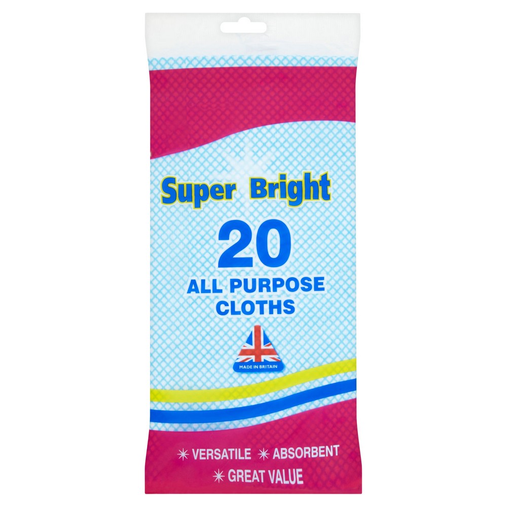 Super Bright All Purpose Cloths Pack of 20