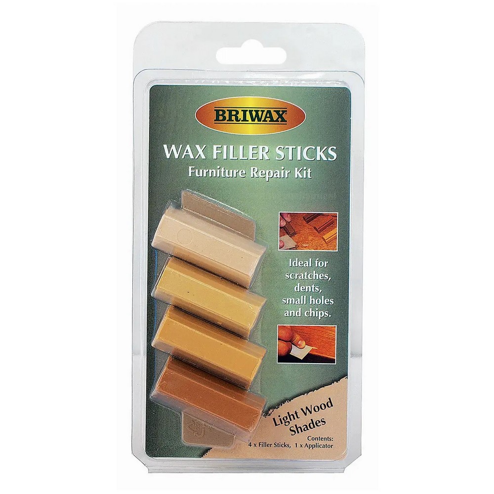 Briwax Wax Filler Sticks Light Card of 4