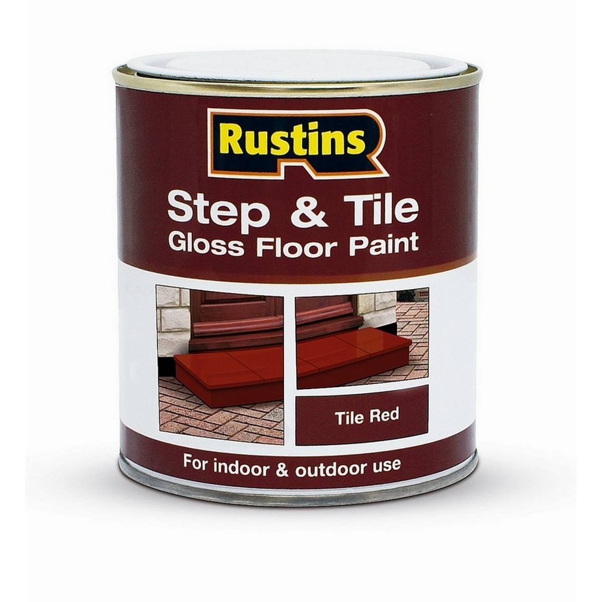 Rustins Quick Dry Step & Tile Paint Gloss Red 500ml
