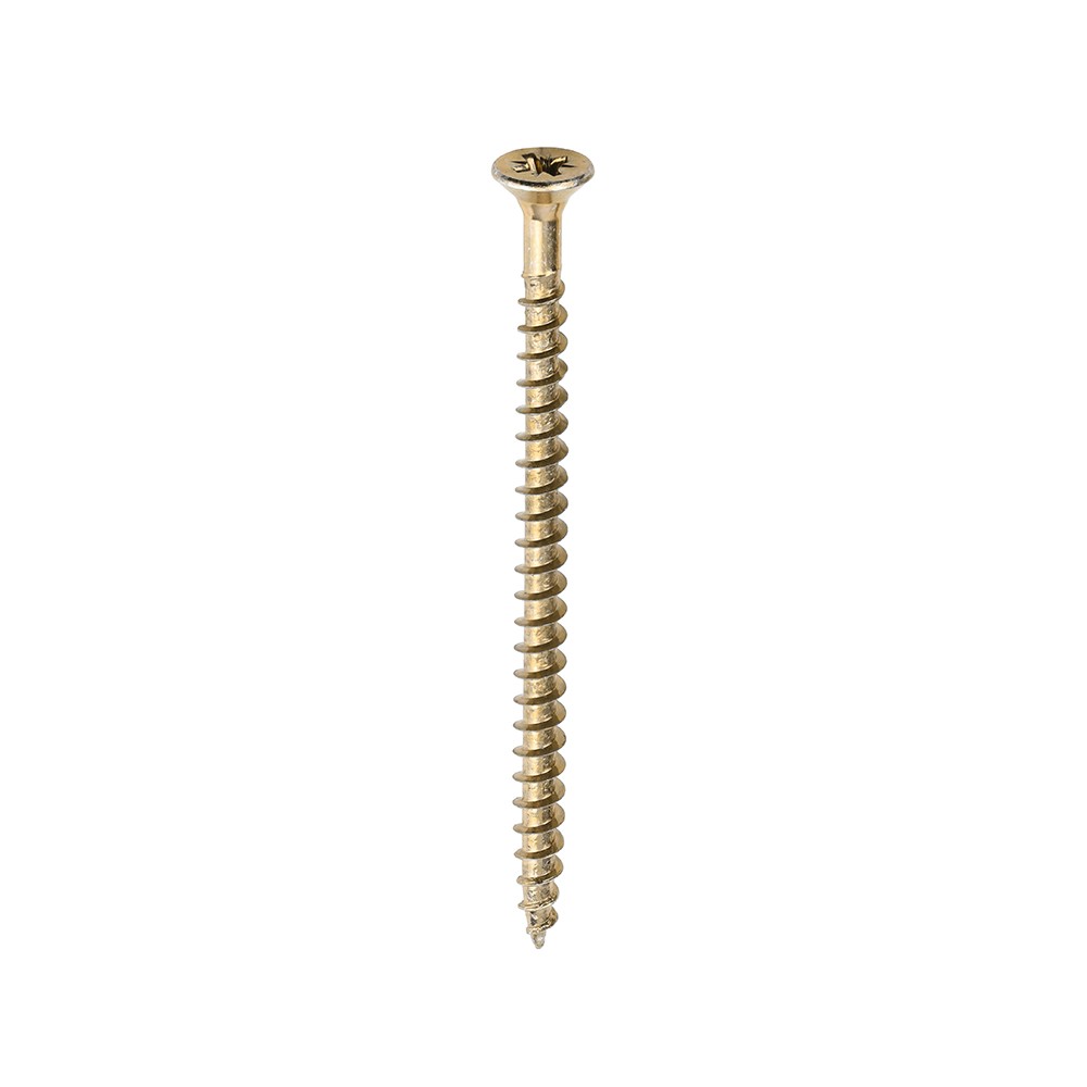 Timco Yellow Countersunk Woodscrews 5.0x80mm Box of 200