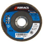 Abracs ABFZ115B080 Flap Disc 115mm Zirconium 80 Grit Pack of 5