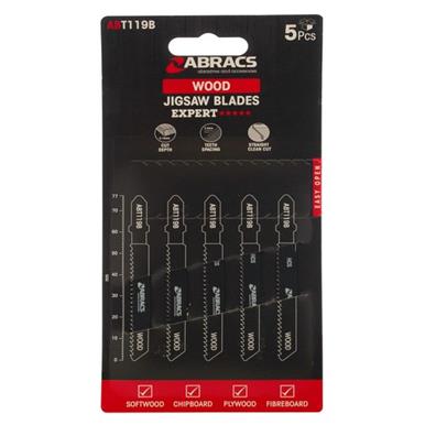 Abracs ABT119B Jigsaw Blades Wood Pack of 5