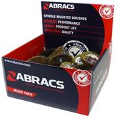 Abracs ABWBSMDISP Spindle Mounted Wire Brushes Assorted Display Box of 40