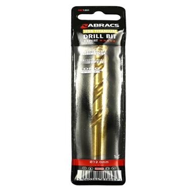 Abracs DBT1201 12.0mm HSS Drill Bit Tin Coated Wallet of 1