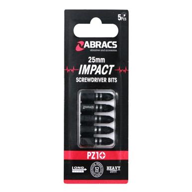 Abracs IPZ12505 25mm Impact Screwdriver Bit PZ1 Pack of 5