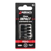 Abracs IPZ22505 25mm Impact Screwdriver Bit PZ2 Pack of 5