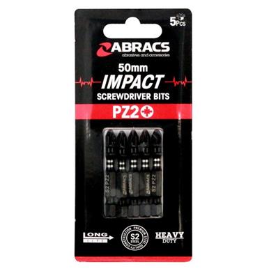 Abracs IPZ25005 50mm Impact Screwdriver Bit PZ2 Pack of 5