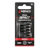 Abracs IPZ32505 25mm Impact Screwdriver Bit PZ3 Pack of 5