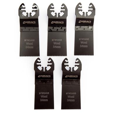 Abracs MTW3405 PRO Multi Tool Blade 34mm Wood Pack of 5