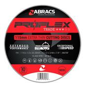 Abracs PFET11510FI INOX Flat Cutting Disc 115mm x 1.0mm x 22mm Proflex Tin of 10