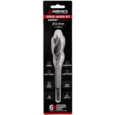 Abracs SAB16 Speed Auger Drill Bit 16.0mm x 159mm