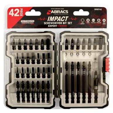 Abracs SDSET42 Impact Screwdriver Bit Set 42Pc