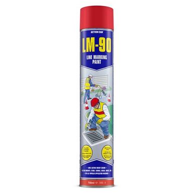 Action Can LM-90 Red Line Marking Paint Aerosol 750ml