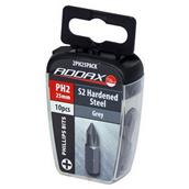 Addax 2PH25PACK Phillips Screwdriver Bits PH2 No 2 x 25mm Pack of 10 * Clearance *