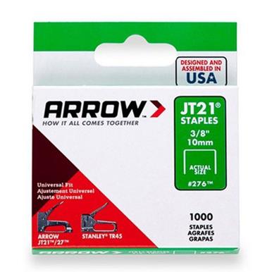 Arrow JT21 Staples 10mm (3/8&quot;) Box of 1000