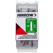 Arrow Long Aluminium Rivets 1/8&quot; Pack of 100