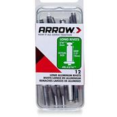 Arrow Long Rivets 3/16&quot; Pack of 12