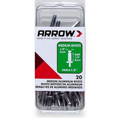 Arrow Medium Rivets 1/8&quot; Pack of 20 * Clearance *