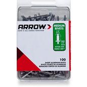 Arrow Medium Rivets 1/8&quot; Pack of 100