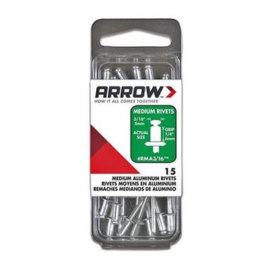 Arrow Medium Rivets 3/16&quot; Pack of 15