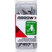 Arrow Short Rivets 3/16&quot; Pack of 18