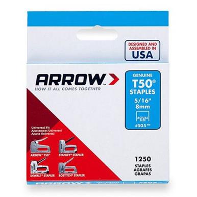 Arrow T50 Staples 8mm (5/16&quot;) Box of 1250