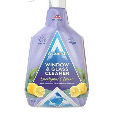 Astonish C1690 Window & Glass Cleaner Eucalyptus & Lemon 750ml Trigger Spray