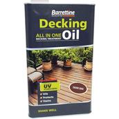 Barrettine Decking Oil Dark Oak 5L All-In-One Treatment