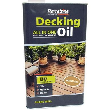 Barrettine Decking Oil Natural Oil 5L All-In-One Treatment