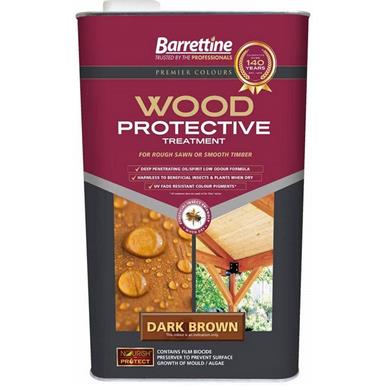 Barrettine Nourish & Protect Wood Protective Treatment Dark Brown 5L