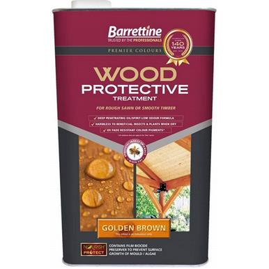 Barrettine Nourish & Protect Wood Protective Treatment Golden Brown 5L