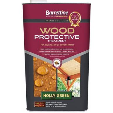 Barrettine Nourish & Protect Wood Protective Treatment Holly Green 5L