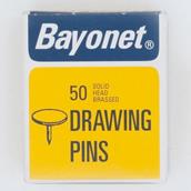Bayonet Drawing Pins 10mm Box Of 50. Display Of 24 Boxes