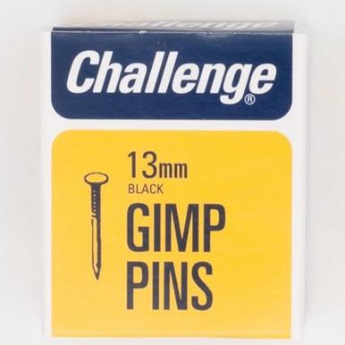 Bayonet Gimp Pins Black 13mm 30g Pack. Display Of 24 Boxes