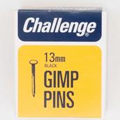 Bayonet Gimp Pins Black 13mm 30g Pack. Display Of 24 Boxes