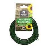 Kingfisher GSW101 Shedmates Heavy Duty Fence Wire Green 5m x 3mm Diameter