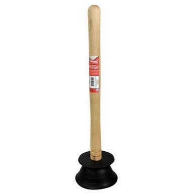 Kingfisher (WOODP2) 5inch (13cm) Wooden Handled Sink Drain Plunger