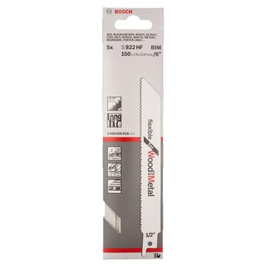Bosch S922HF Wood & Metal Sabre Blades Pack of 5
