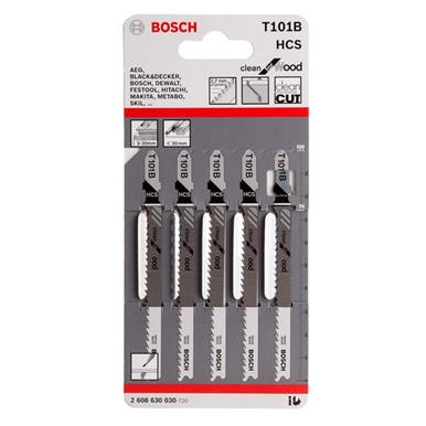 Bosch T101B Wood Jigsaw Blades Pack of 5