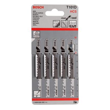 Bosch T101D Wood Jigsaw Blades Pack of 5