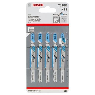 Bosch T118B Metal Jigsaw Blades Pack of 5