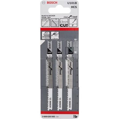 Bosch U101B Wood Jigsaw Blades Pack of 3