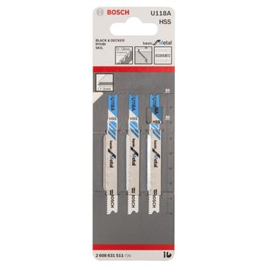 Bosch U118A Steel Jigsaw Blades Pack of 3 * Stock Clearance *
