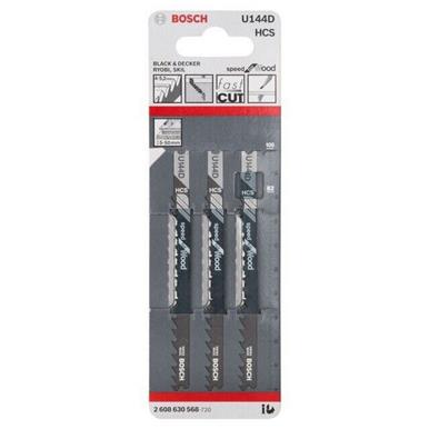 Bosch U144D Wood Jigsaw Blades Pack of 3