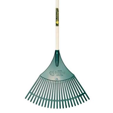 Bulldog BPR Plastic Leaf Rake with 48&quot; Wooden Handle