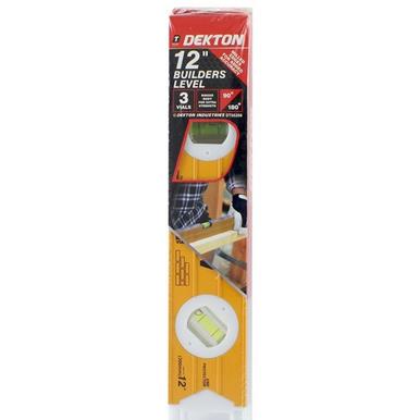 Dekton DT55250 Builders Level 3-vial 12&quot;