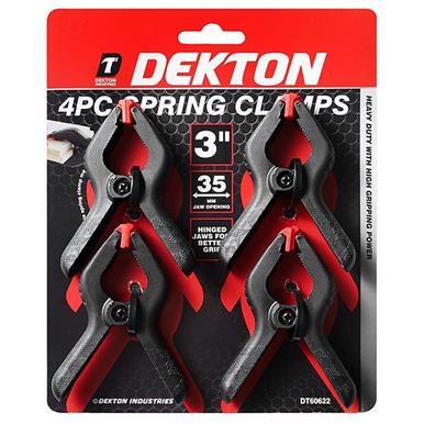 Dekton DT60622 Spring Clamps 3&quot; Pack of 4