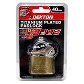 Dekton DT70131 40mm Iron Padlock Titanium Plated